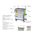 MT MEDICAL abs emergency anesthesia crash cart, Hot sell medical hospital trolley for ICU room